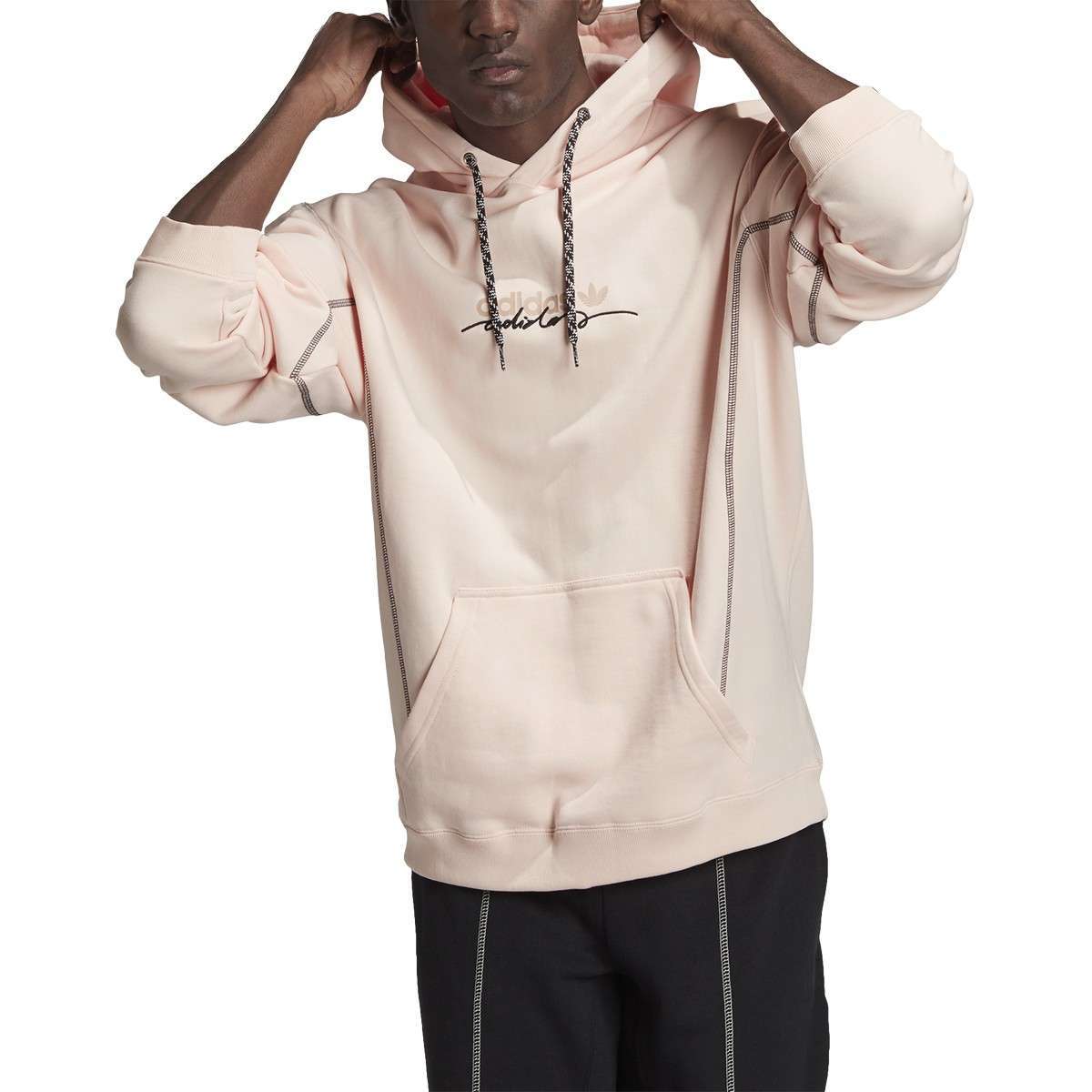 Sweat à capuche R.Y.V. adidas Originals pour hommes - Rose teinté