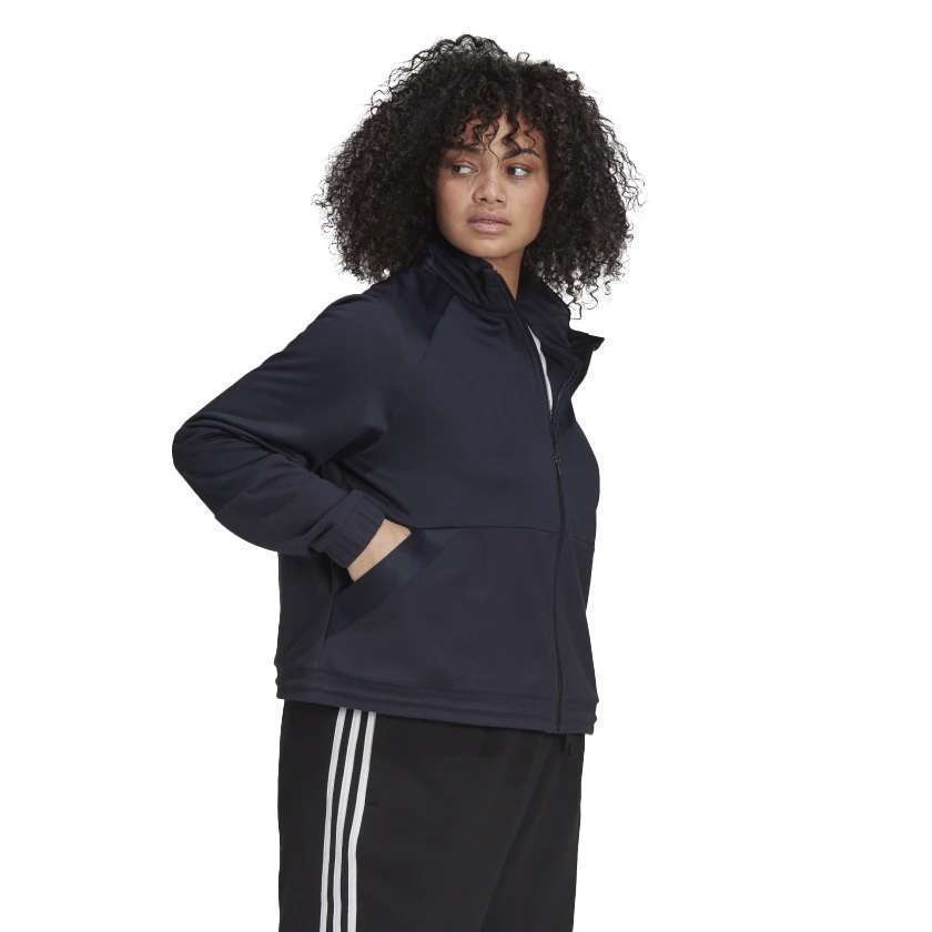 Veste de survêtement adidas X ZOE SALDANA PRIMEGREEN en tricot pour femme (taille plus) - Encre de Légende