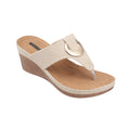 Sandales compensées Genelle Natural pour femme