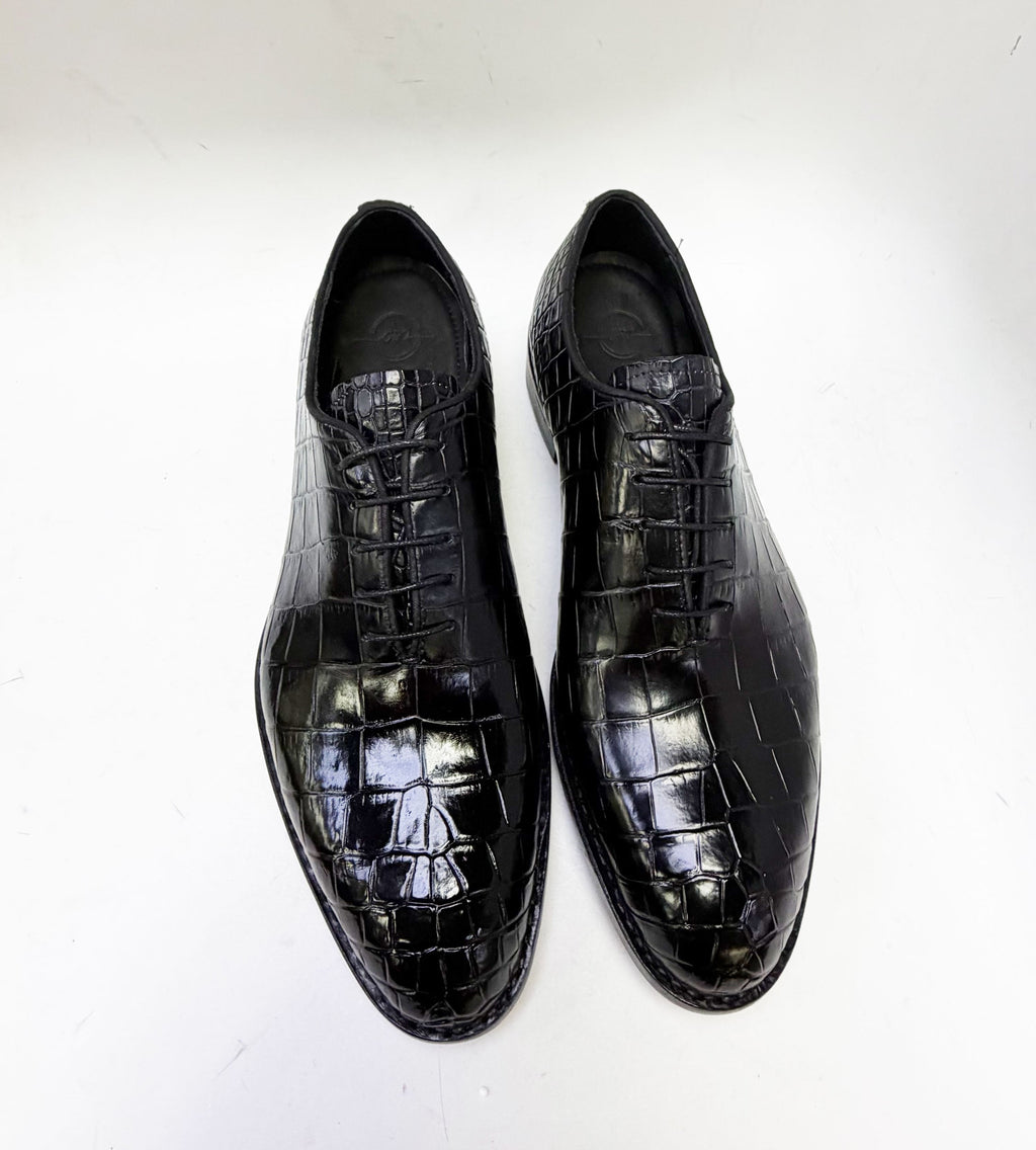 Maurice Georgia Alligator Oxford - Black