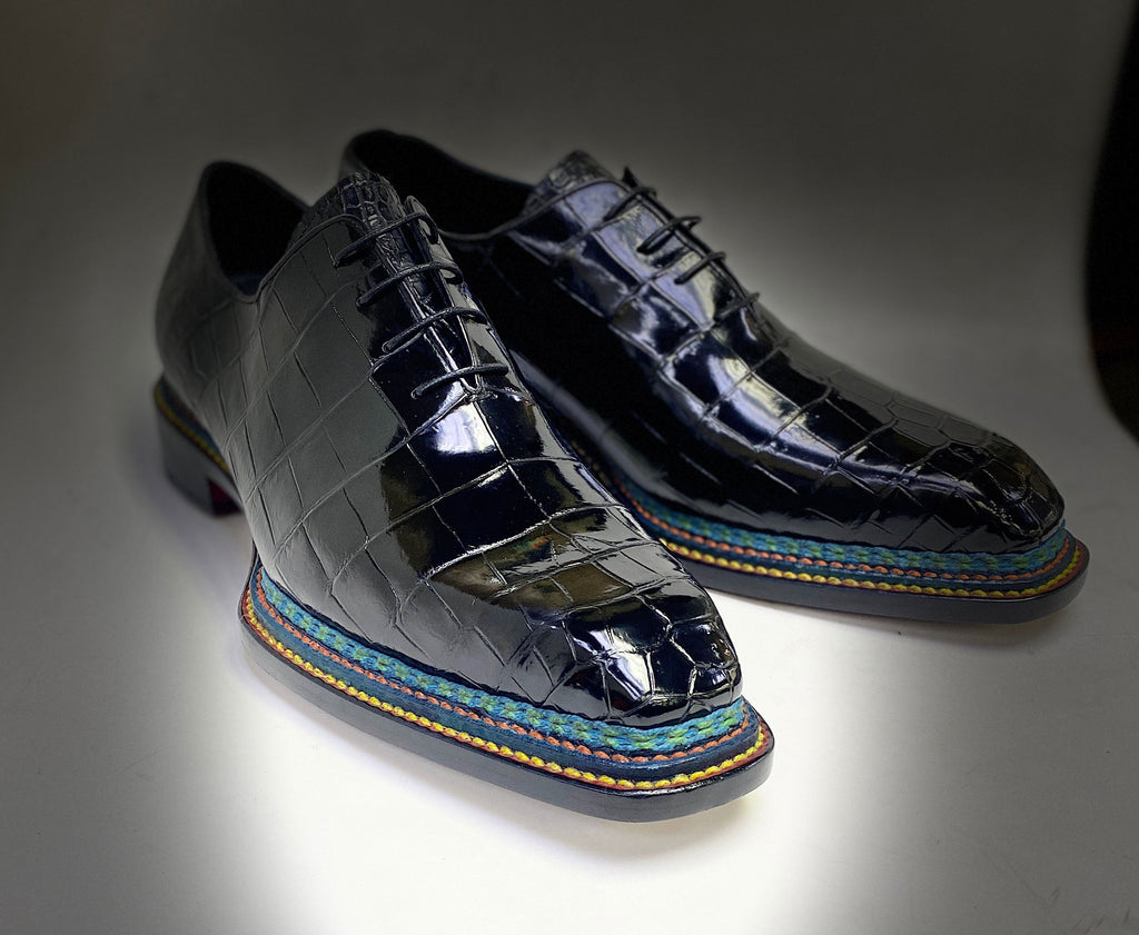 Maurice Ghost Alligator Oxford - Black