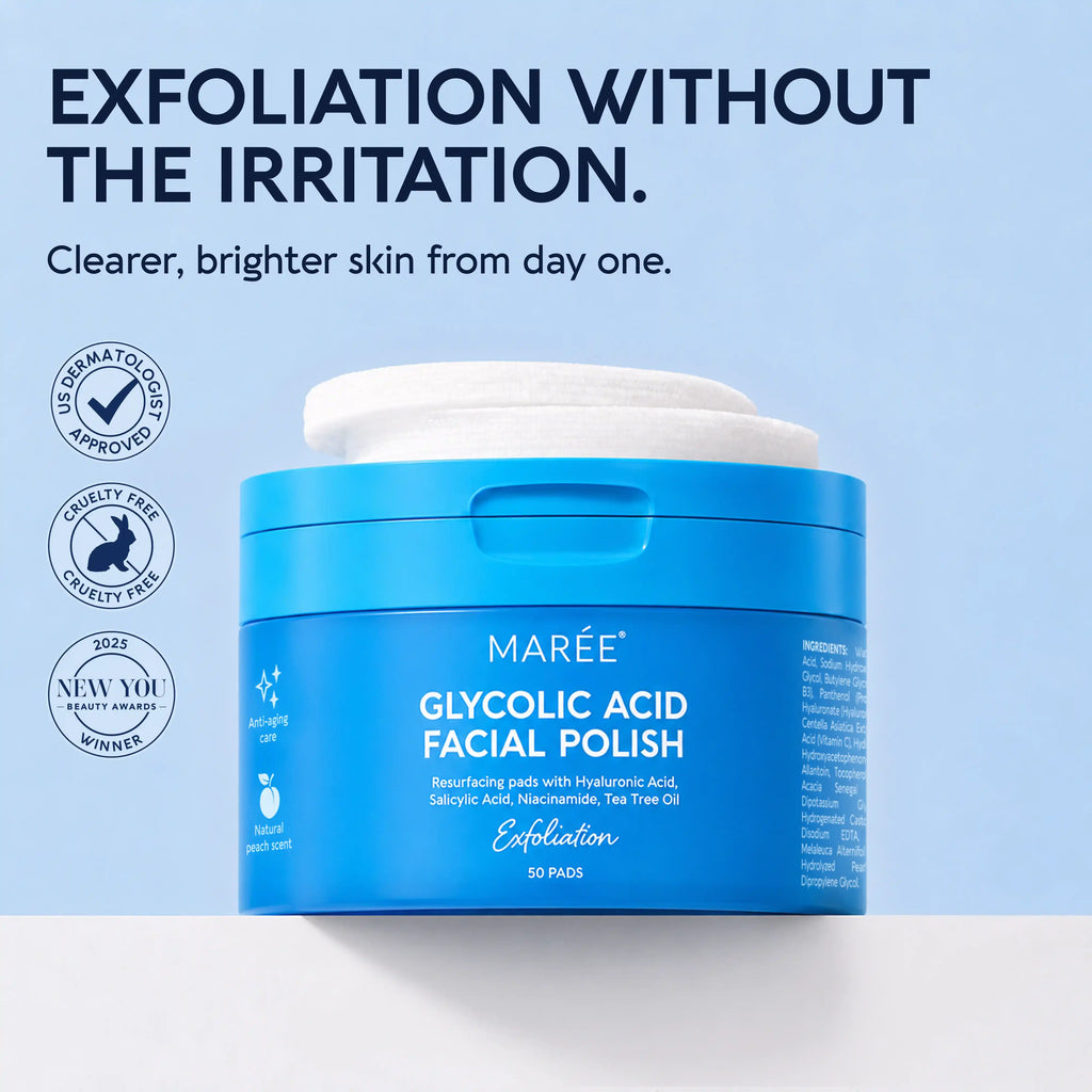 Disques exfoliants à l'acide glycolique