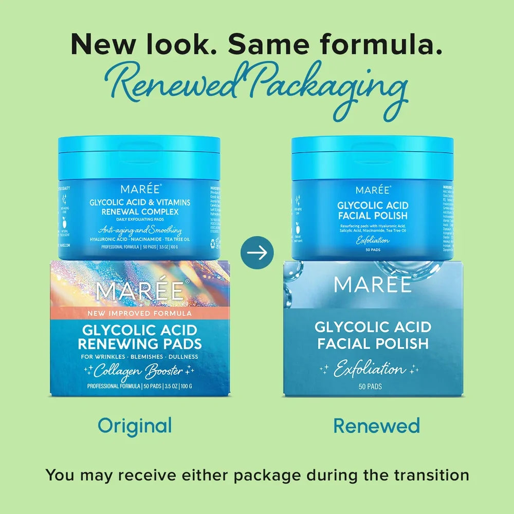 Disques exfoliants à l'acide glycolique