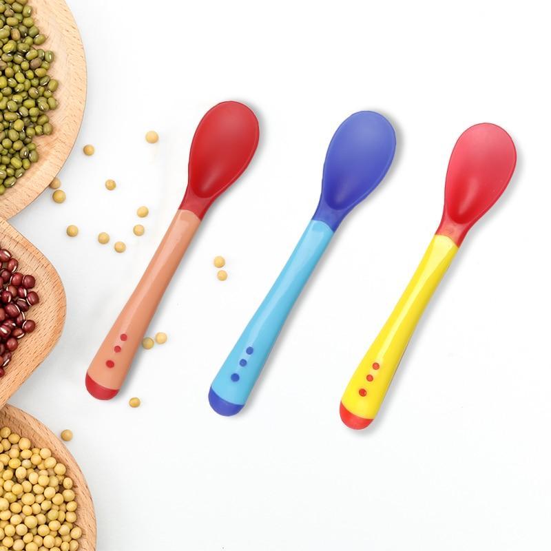 Ensemble unique cuillère et fourchette pour l'apprentissage de l'alimentation des nouveau-nés, facile à prendre en main pour les repas des enfants, couverts, fourchettes d'alimentation