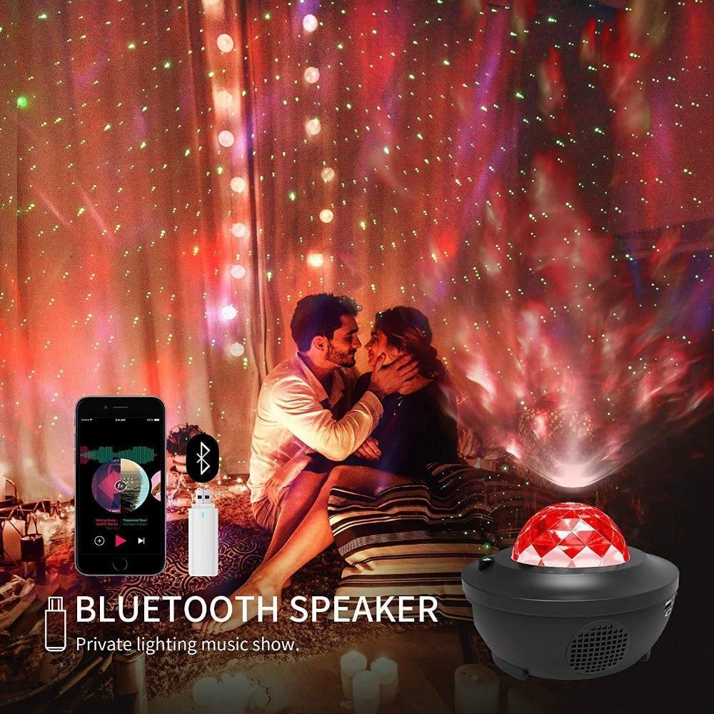 Nuage LED STEVVEX avec enceinte Bluetooth pour chambre de bébé/enfant, salle de jeux, cinéma maison, veilleuse d'ambiance, projecteur de lumière romantique et cadeau d'anniversaire