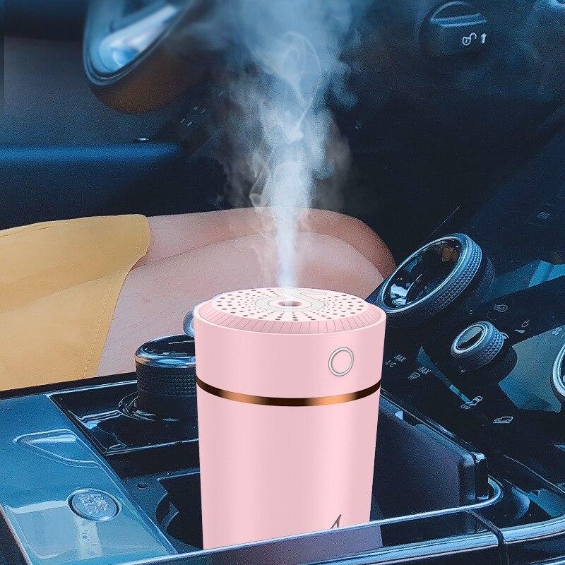 Nouvel humidificateur d'air portable USB 200 ml, diffuseur d'huiles essentielles ultrasonique pour la maison, la chambre, le bureau, la voiture avec 7 lumières colorées
