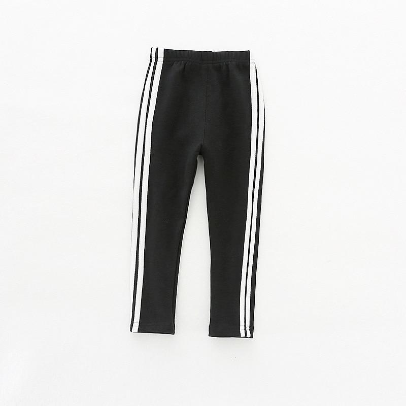 Pantalon de sport bébé fille en coton de quatre couleurs, style deux barres, extensible, de 1 à 5 ans, automne