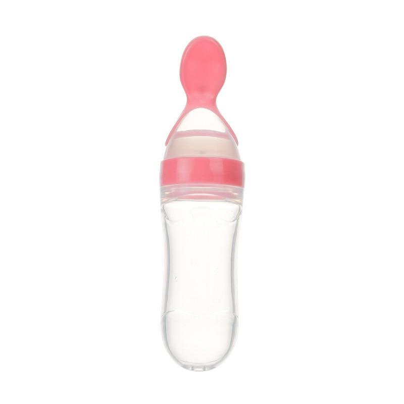 Biberon compressible avec cuillère pour bébé, bouteille de lait, entraîneur d'alimentation pour bébé, complément alimentaire pour bébé.