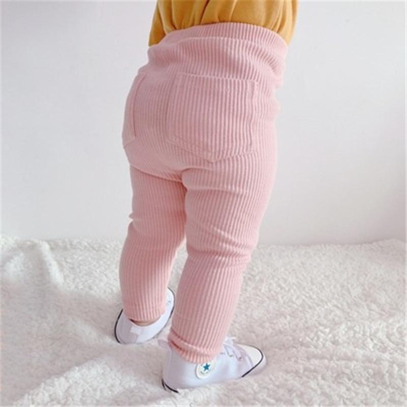 Leggings en coton pour bébé fille, pantalon pour enfants, printemps automne, mode unie, pantalon long pour enfants