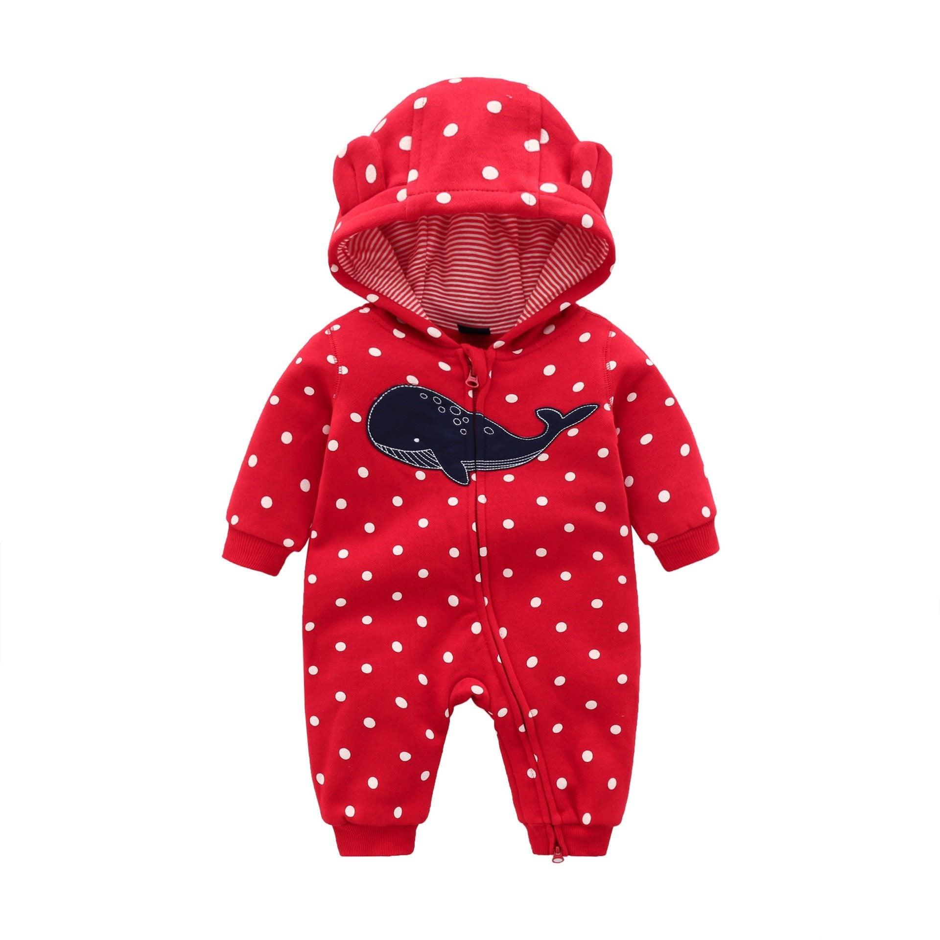 Grenouillères à manches longues et à capuche zippée pour bébé, combinaisons et barboteuses pour garçons et filles pour la saison automne-hiver