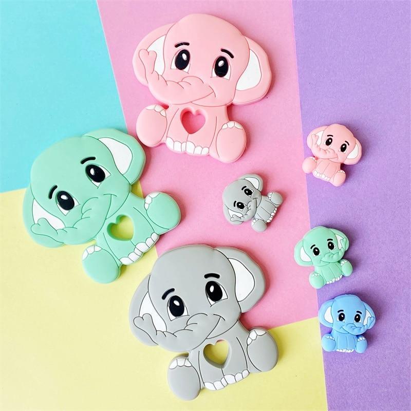 Jouets de dentition en silicone pour bébé, mini éléphant de dessin animé, rongeurs, à mâcher, produits pour parents, bébés garçons et filles