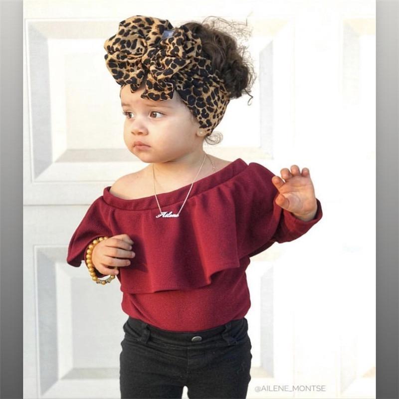 Bandeau moderne pour bébé avec nœud pour fille, motifs léopard pour nouveau-né, tout-petit, turban, accessoires pour cheveux de bébé