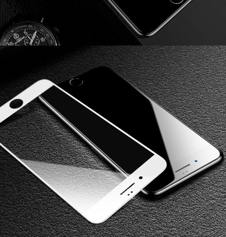 Verre Trempé Incurvé 9D pour iPhone 7 8 6 6S Plus SE, Protecteur d'écran en Verre pour iPhone 8, iPhone 7 Plus, iPhone 8 Plus, Film Protecteur en Verre Trempé