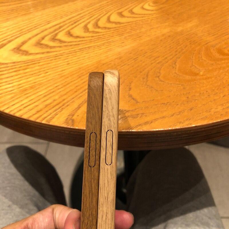 Coque de téléphone de luxe en bois simple pour iPhone 12 11 Pro Max Mini XS X XR 7 8 Plus SE Rétro Nouveau design naturel en bois de bambou doux et écologique Coque de protection pour téléphone