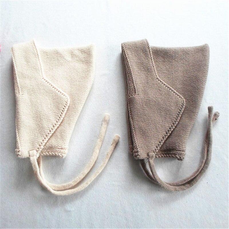 Bonnet Hiver Retro Tricoté Bébé Enfant Chapeau Chaud en Crochet pour Tout-Petits Bonnet de Sorcière Pointu pour Nouveau-né