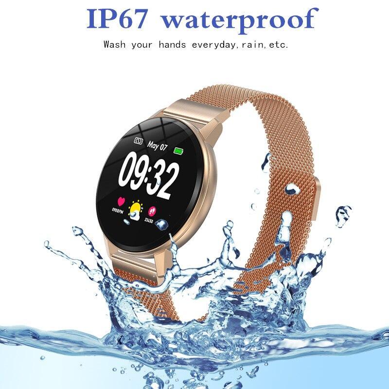 Nouvelle montre-bracelet intelligente décontractée pour hommes et femmes, moniteur d'activité physique de luxe de marque, étanche, au design moderne et luxueux