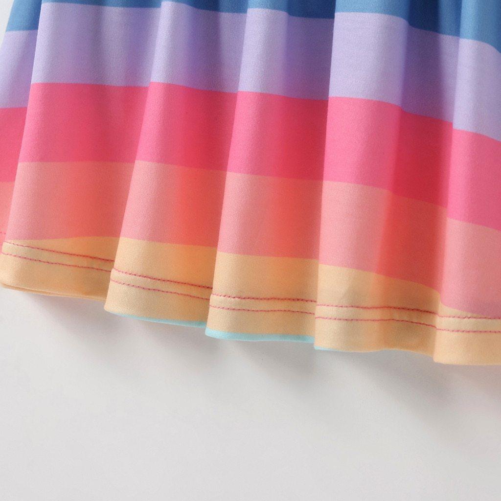 Robes de princesse pour enfants, robes de bébé arc-en-ciel en coton, robes de soirée pour filles, pour toutes les occasions