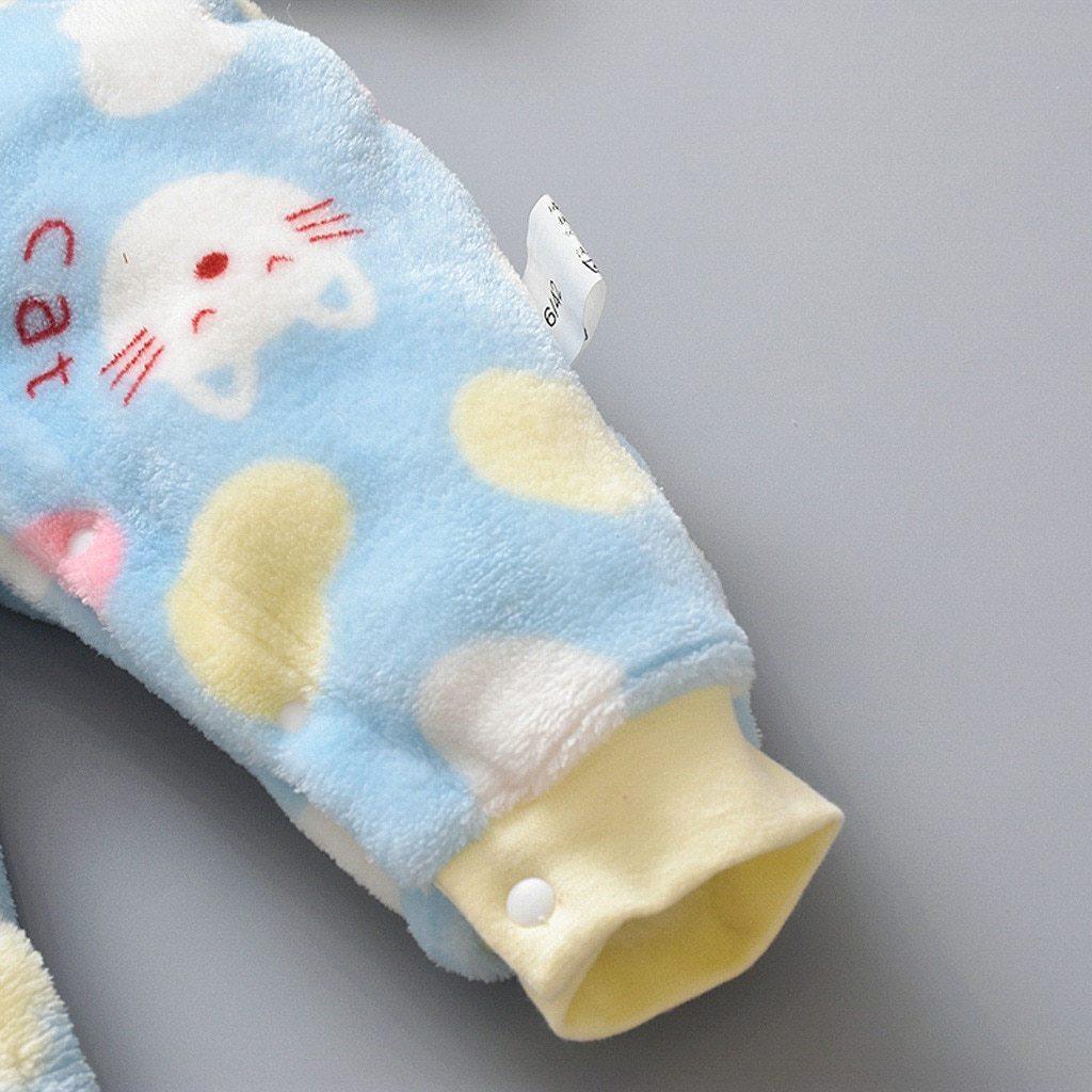 Barboteuse Bébé Nouveau-né Combinaison Enfant Dessin Animé Animal Polaire Chaud Barboteuse pour bébé Garçon Filles Matière Peluche