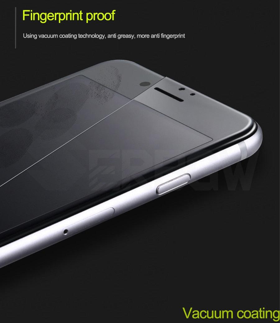 Verre trempé incurvé 9D à couverture complète pour iPhone 7 8 Plus avec bord souple, protection d'écran en verre trempé pour iPhone 7 8 6 6S Plus Film de protection d'écran en verre trempé