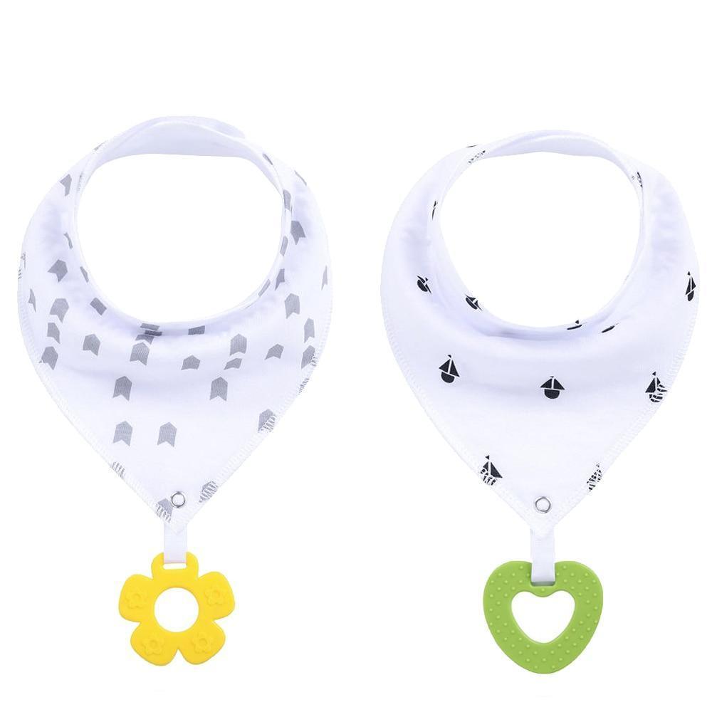 Bavoirs bandanas unisexes 100 % coton biologique super absorbants et doux pour bébé et jouets de dentition pour nouveau-né