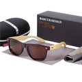 STEVVEX Lunettes de soleil foncées en bambou, carrées, de nuit, polarisées, en bois faites à la main pour femmes et hommes avec protection UV400