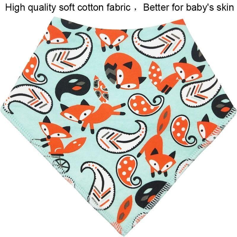 Bavoirs bébés Foulard triangulaire Coton Dessin animé Enfant Bandana Bavoir Bavoirs de bave Nouveau-né Bavoir pour enfants