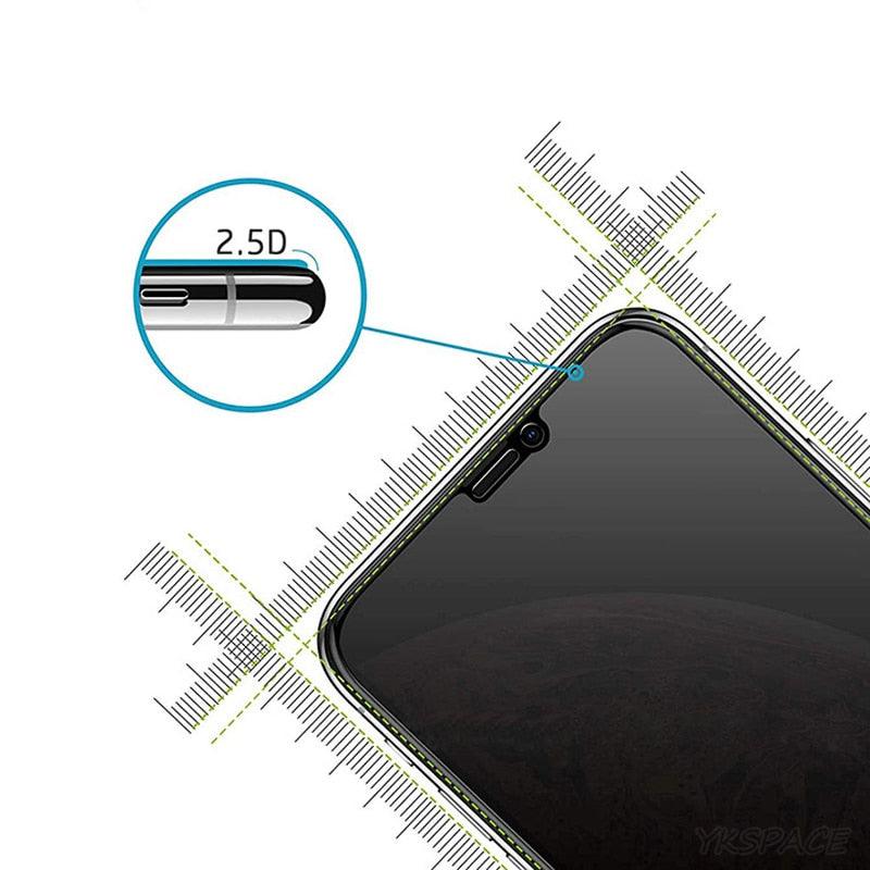 3 Pièces Meilleur Verre Trempé Confidentialité 9H pour iPhone 11 12 13 14 Pro Mini XS MAX X XR 6S 7 8 Plus SE Film de Protection Écran Anti-Espion Anti-Peeping en Verre Trempé pour iPhone