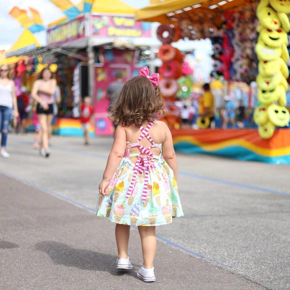 Robe Tutu Halter Dos Nu de Luxe Moderne et Populaire pour Bébé Fille, Robe de Soirée d'Été pour Filles, Modèle Crème Glacée de Luxe