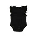 Vêtements Bébé Fille Nouveau-né Grenouillère sans Manches à Volants Combinaison Unie Barboteuse Tenues pour Filles