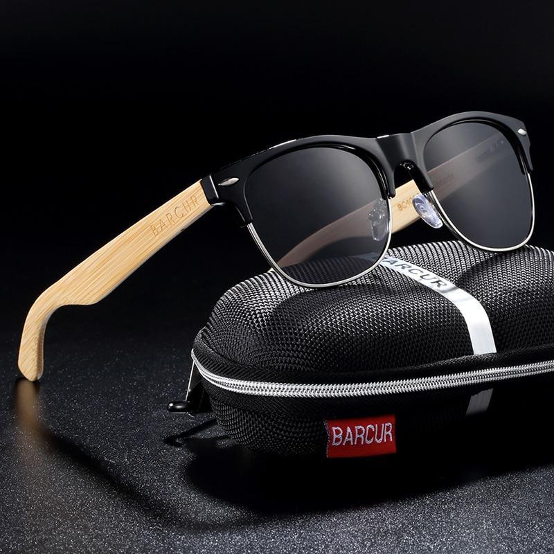 Lunettes de soleil en bambou faites à la main de luxe polarisées modernes et rétro en bois pour hommes et femmes avec protection UV400