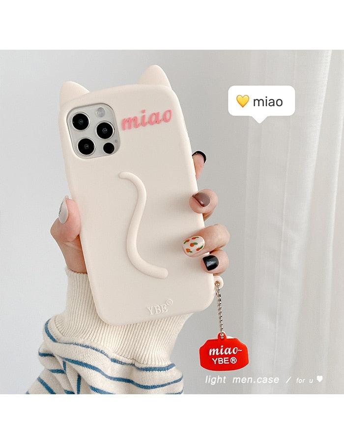 Coque de Téléphone Mignonne Oreilles de Chat Dessin Animé pour iPhone 14 12 13 11 Pro Max X XR XS 7 14 Plus Étui Souple en Silicone Mat Antichoc Design Chat Amusant Coque Arrière Mignonne
