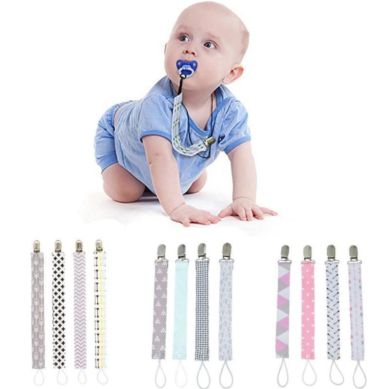 Lot de 4 attaches-sucettes pour bébés, anneaux de dentition, attache-tétine pour bébés et jeunes enfants
