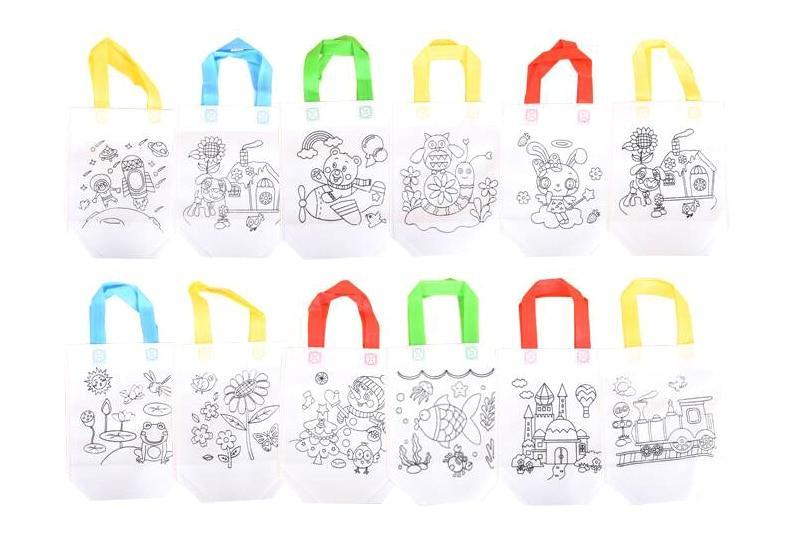 6 sacs anti-stress écologiques pour enfants, sac de graffitis pour jardin d'enfants, pour peinture à la main pour enfants
