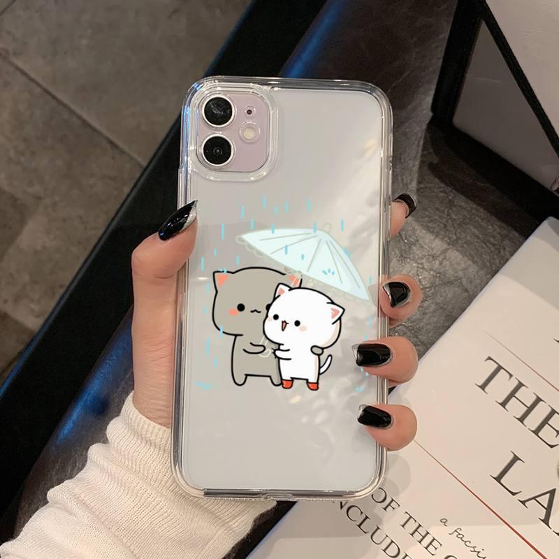 Coque de téléphone Chat pour iPhone 11 12 13 Mini Pro Xs Max 8 7 6 6s Plus X 5s Se 2020 Xr Coque en polycarbonate Imprimée Design coloré Coque de téléphone en silicone