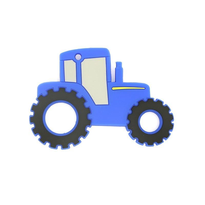 1 tétine en silicone en forme de tracteur pour bébé, jouet de dentition pour rongeurs, à mâcher en forme d'animal, produits pour bébé, cadeau d'allaitement pour bébés et enfants