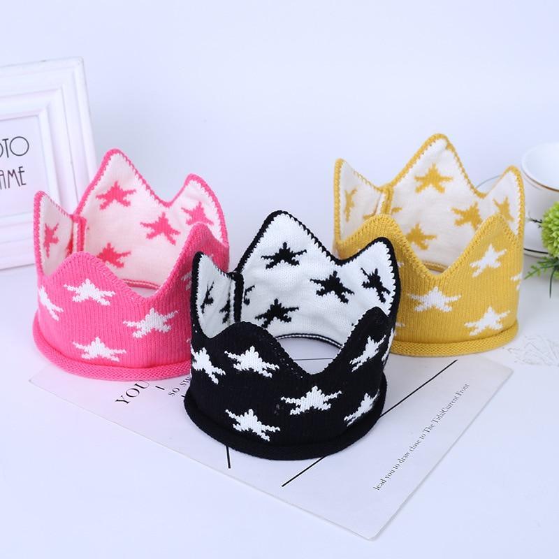 Nouvelle tendance de luxe moderne Bonnet de bébé Filles et garçons Couronne Tricoté Chapeau Bébé Chapeaux d'été Vides Nouveau-né Design Laine Bonnet Pour Enfants