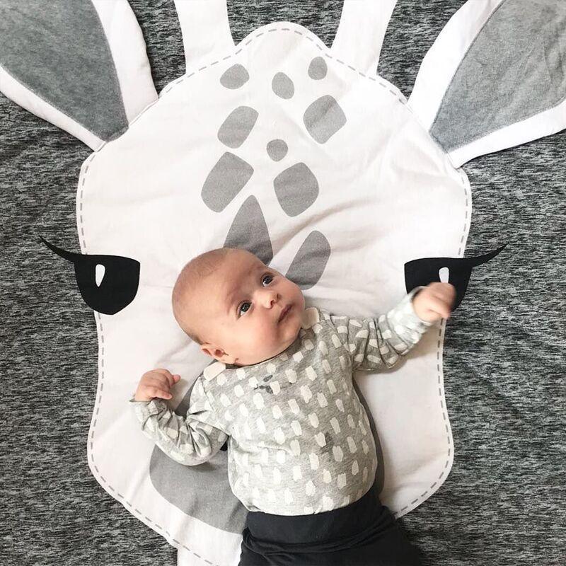 Tapis de jeu rond pour bébé, tapis rampant pour tout-petits, tapis de sol pour enfants, tapis de jeu pour chambre d'enfant au design moderne et élégant