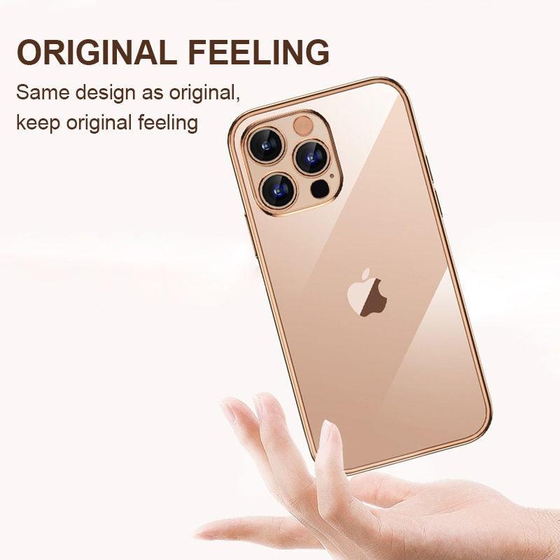 Coque Souple Transparente et Élégante Unisexe pour iPhone 13 Pro Max 12 11 13Pro 14 Coque de Protection Ultra Fine Antichoc Luxe pour iPhone