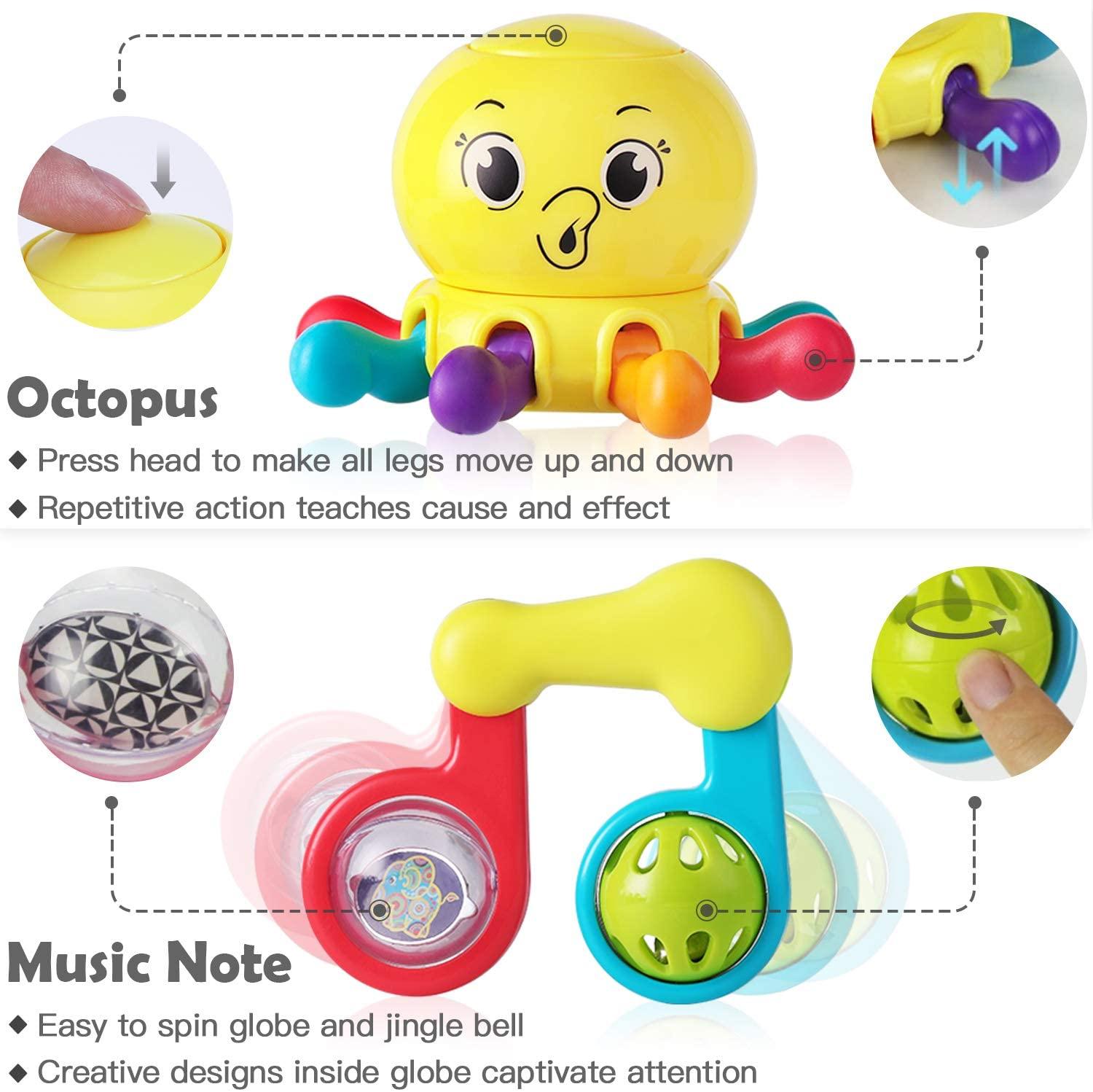Hochets Bébé Mordeur Shaker Hochets Musical Jouet Ensemble Jouets Éducatifs Précoces Pour Bébé
