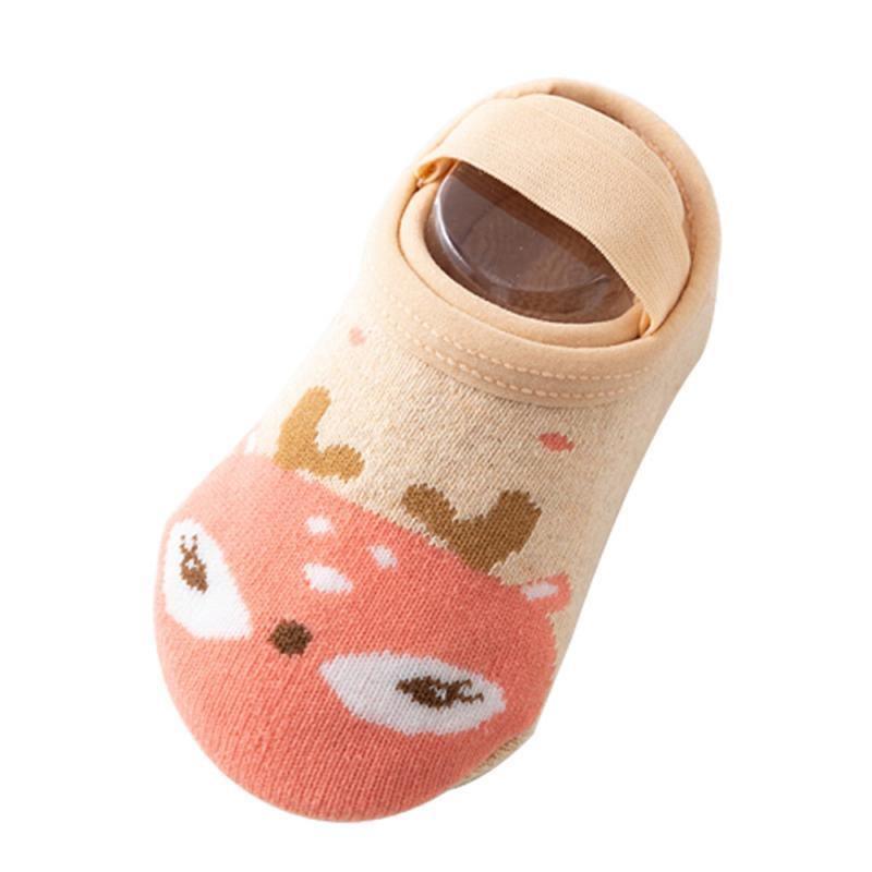 Chaussettes pour bébé de luxe modernes Chaussettes de marche pour nourrissons Chaussettes antidérapantes mignonnes en coton pour tout-petits 6 couleurs Chaussettes en polyester pour enfants