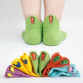 5 paires de chaussettes d'été et de printemps respirantes multicolores brodées de dessins animés pour nouveau-nés garçons et filles