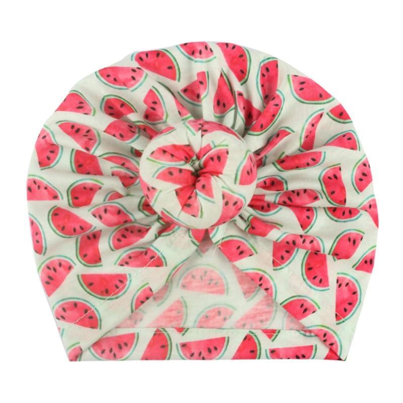 Bonnet Bébé Turban Moderne Luxe Motif Donut Bébé Casquette Coton Imprimé Fruits Fleurs Bébé Fille Design
