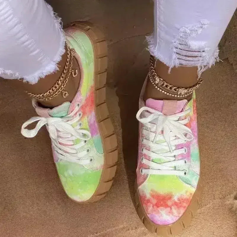 Pinterest Chaussures de sport pour femme, légères, respirantes, vulcanisées, à plateforme et lacets