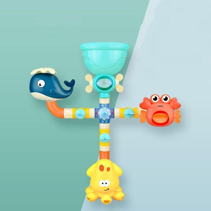 Jouets de bain éducatifs pour bébé Pipeline de pulvérisation d'eau Douche Jeu amusant Jouets de bain pour enfants Excellent cadeau