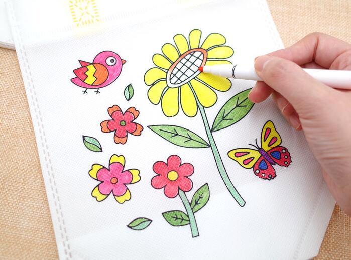 6 sacs anti-stress écologiques pour enfants, sac de graffitis pour jardin d'enfants, pour peinture à la main pour enfants