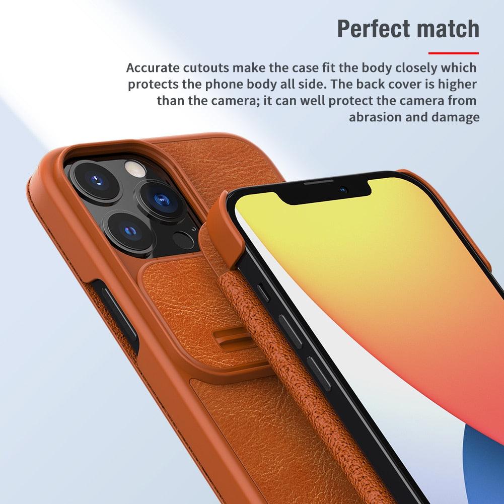 Coque arrière rigide absorbant les chocs pour iPhone 13 Pro Max - Étui appareil photo coulissant noir élégant pour iPhone 13 Mini 13 Pro Max