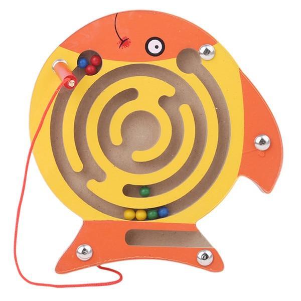 Jeu de labyrinthe magnétique pour enfants, jouet en bois pour enfants, jeu de puzzle en bois pour enfants, casse-tête éducatif précoce en bois, tableau intellectuel Stevvex