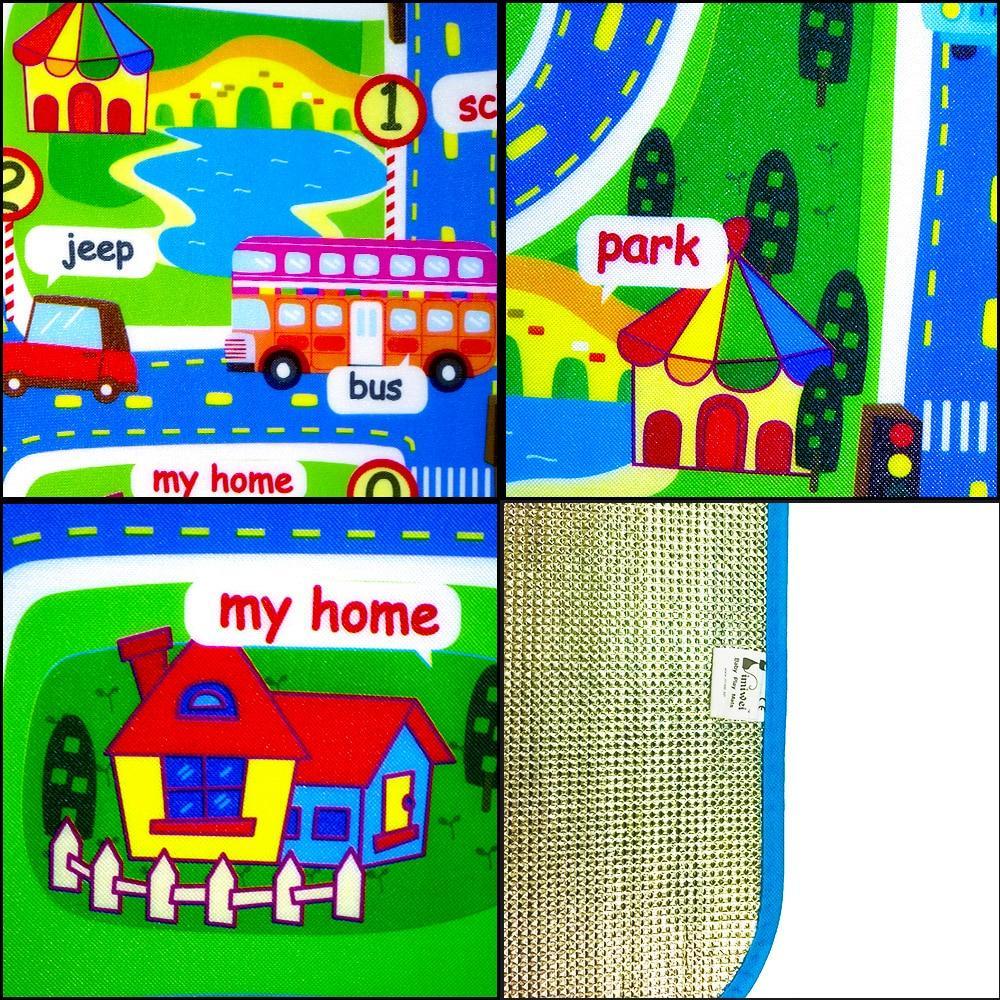Tapis de jeu pour bébé, tapis de rampement, tapis pour enfants, tapis de développement, tapis de jeu pour enfants, tapis de jeu routier, tapis de puzzle pour enfants