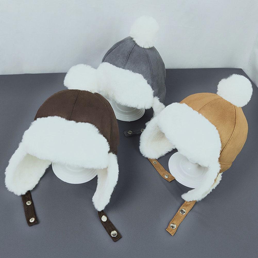 Chapeau d'hiver moderne rétro pour bébés garçons et filles, cache-oreilles pour enfants, bonnet en peluche chaud en coton, cadeaux pour enfants