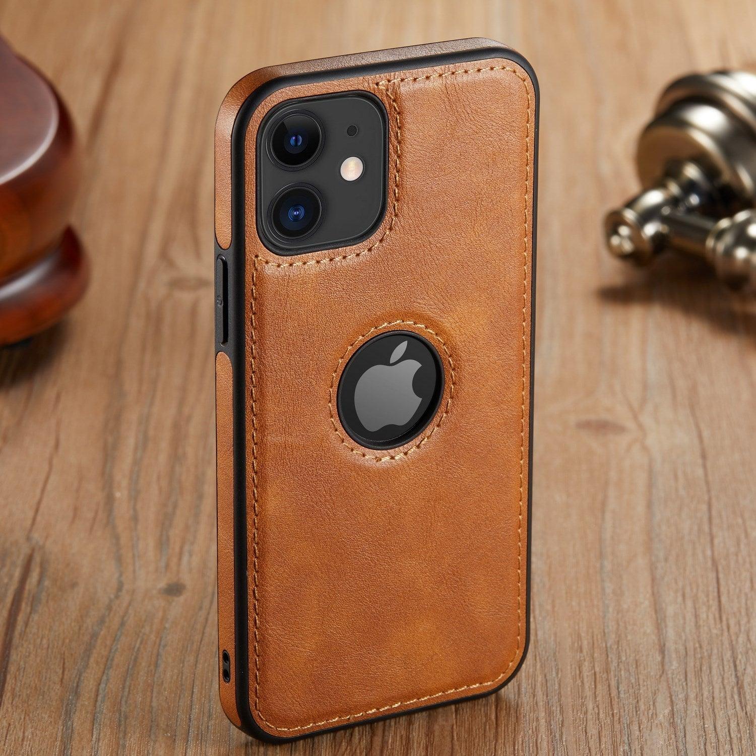 Coque de téléphone en cuir PU de luxe pour iPhone 14 Pro Max 13 Pro Max 11 12 Pro Max XR XS Max X 7 Plus, étui en cuir mince, coque arrière compatible avec iPhone 13 Pro, étui de téléphone mince en cuir classique, luxe élégant